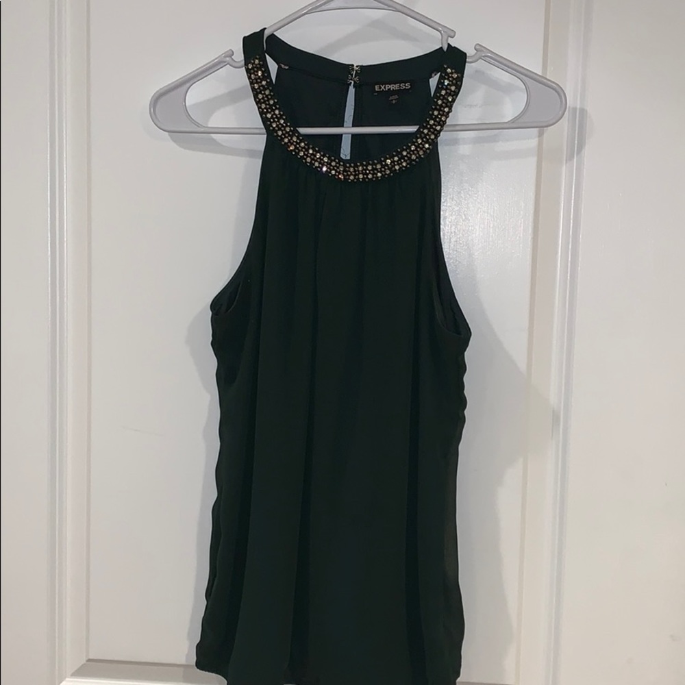 Deep Green Embroidered Top